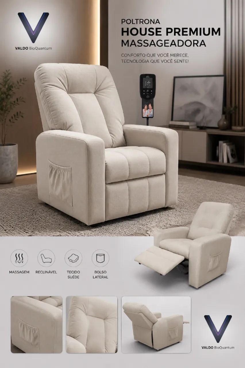 Poltrona House Premium Massageadora e Reclinável