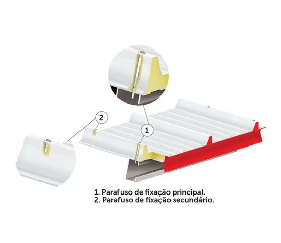 Telhas PIR 30MM - RAL9003/RAL9003 - 0,43MM - Foto 2