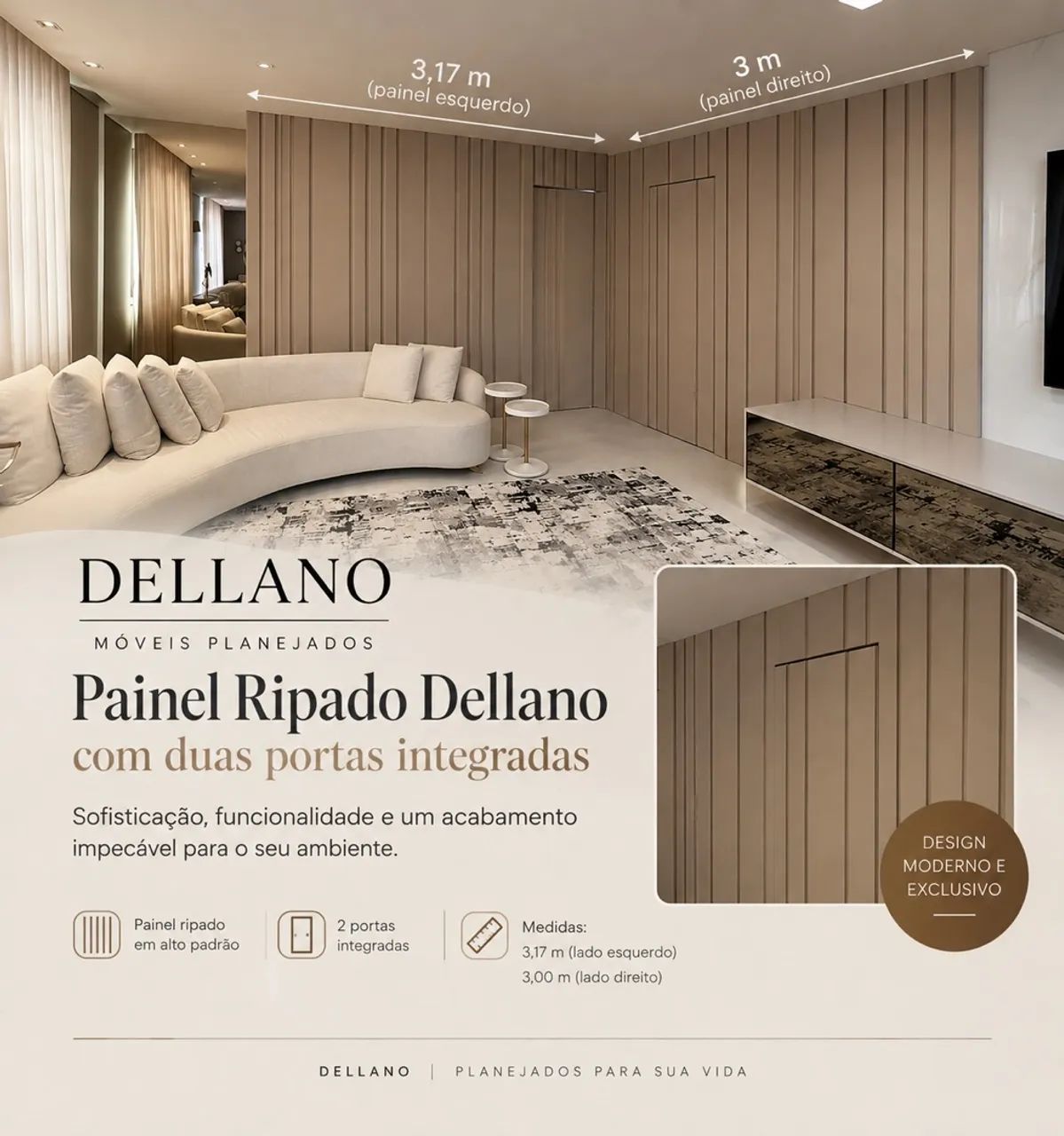 Painel ripado Dellano - Foto 3
