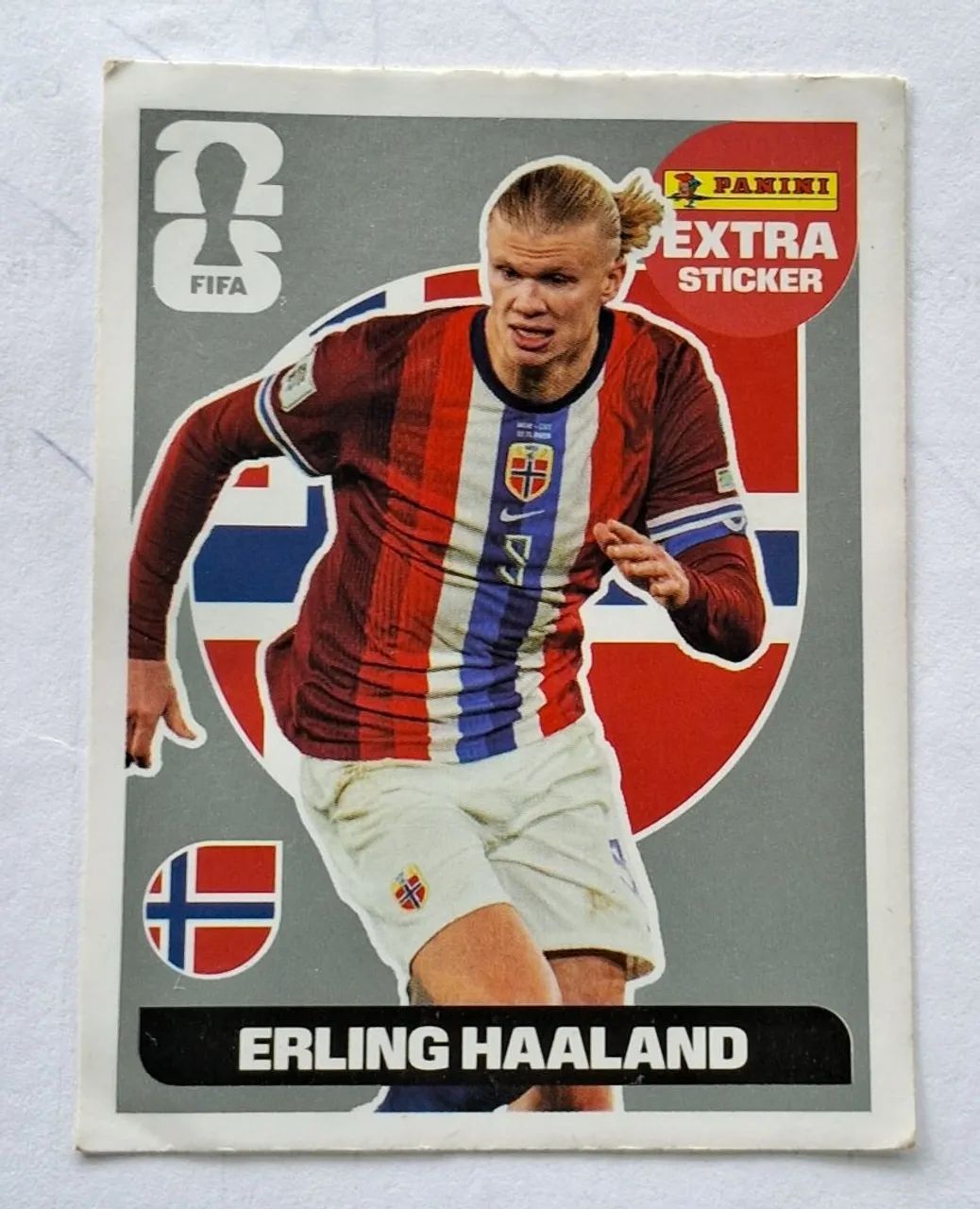 Figurinha extra sticker prata Erling Haaland