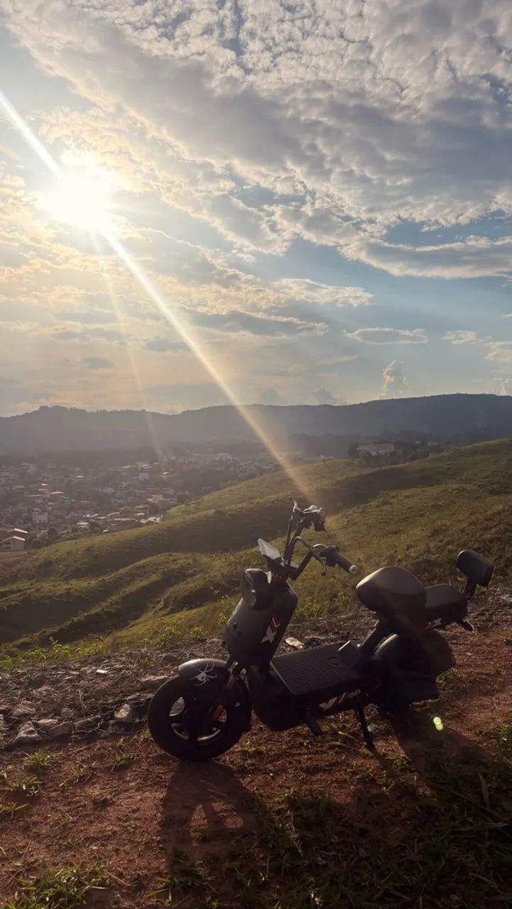 Bicicleta Elétrica com caixinha de som com Bluetooth, seta farol  - Foto 3