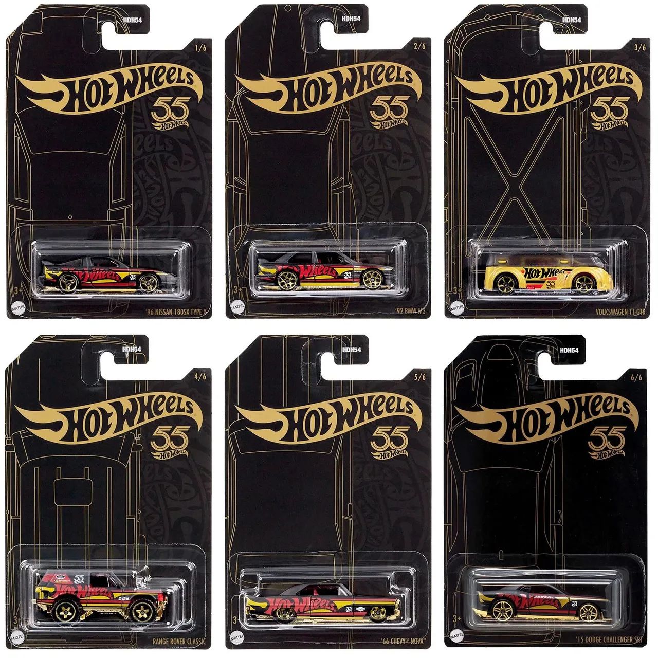 Set Hot Wheels 55 anos (com chasse)