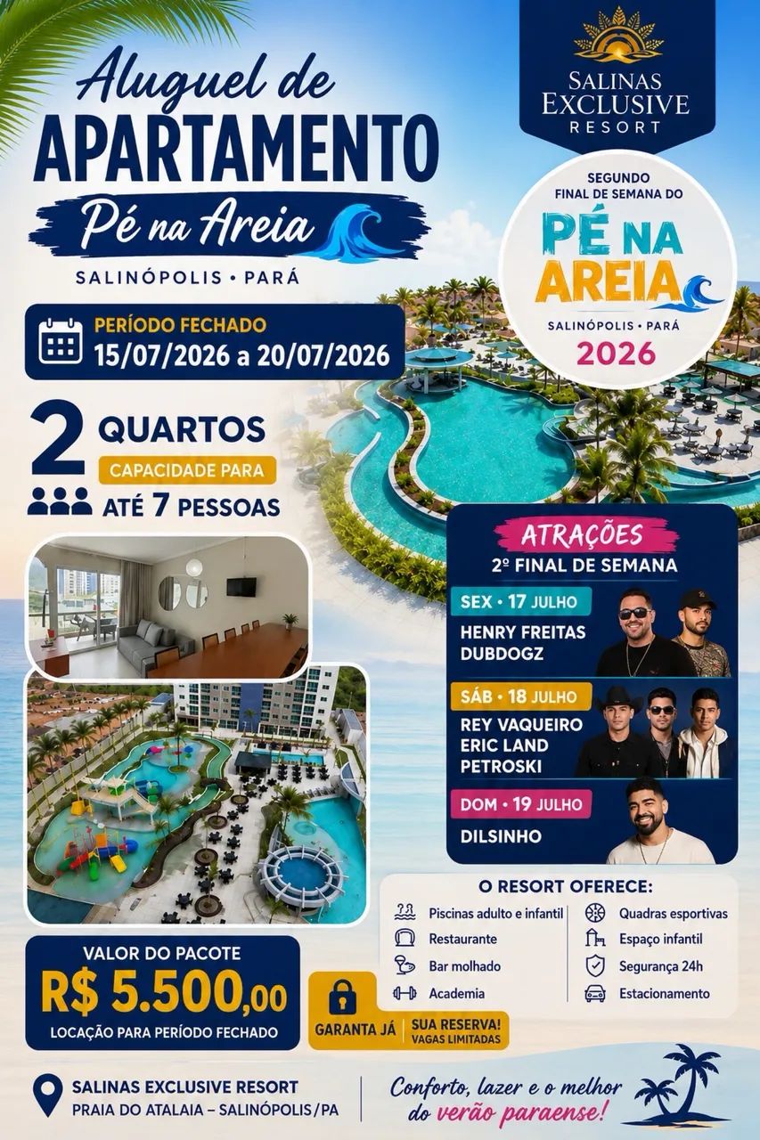 Alugo Salinas Exclusive Resort - Aceito troca