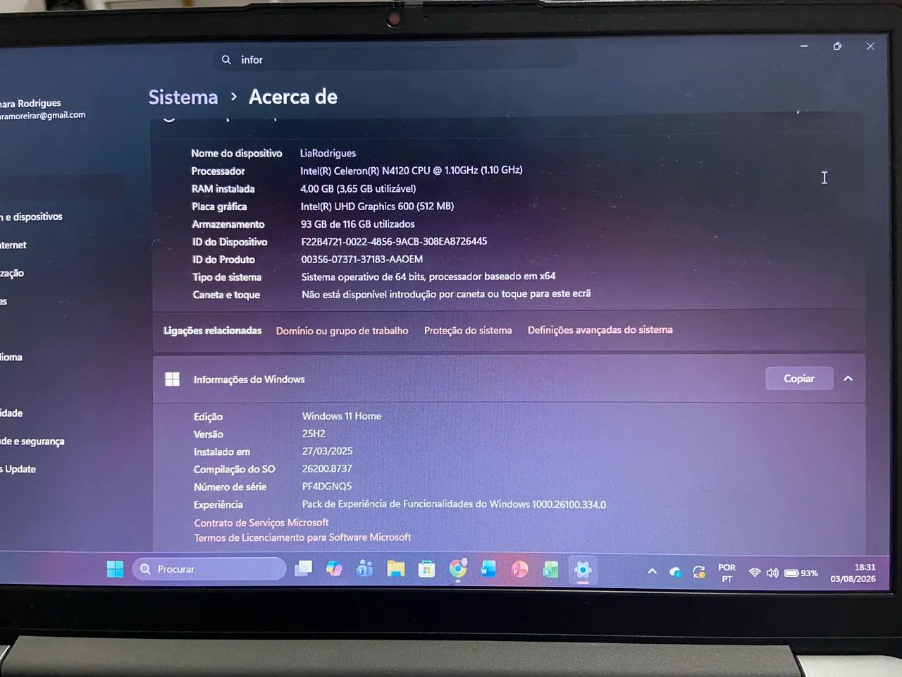 Notebook Lenovo IdeaPad 1 14IGL7 - Ideal para Estudo e Trabalho! - Foto 3