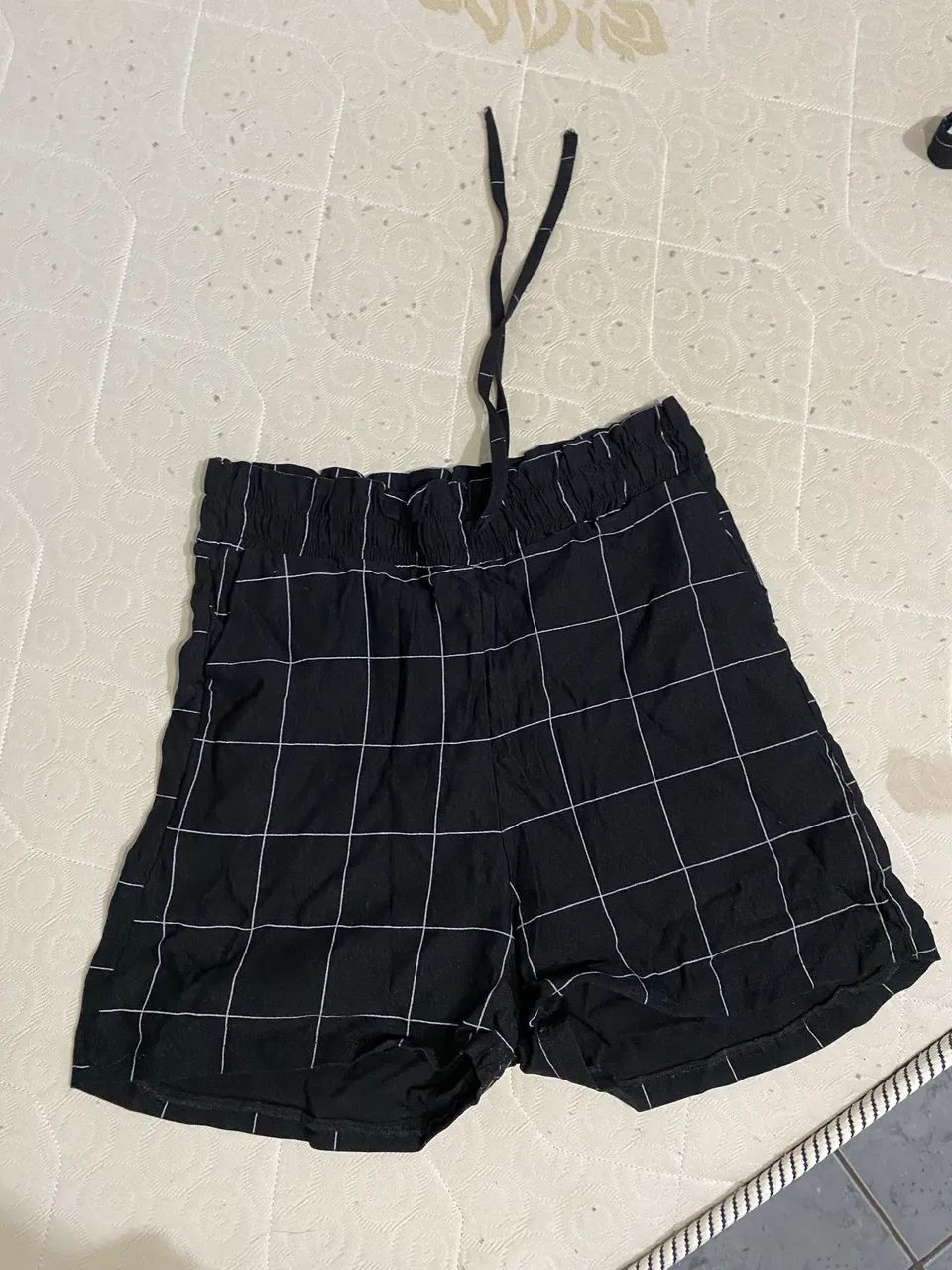 Conjunto cropped e short xadrez - Foto 2