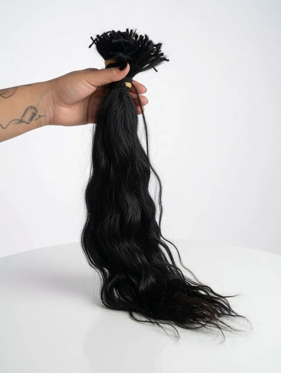 Cabelo humano ondulado - 246g preto 