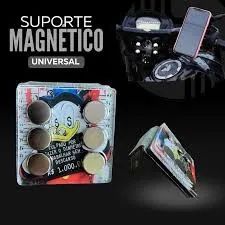 SUPORTE DE CELULAR PARA MOTO MAGNÉTICO COM 6 IMÃS - Foto 2