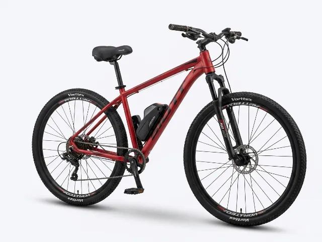 Bicicleta Aro 29 Vermelha Freio a Disco e Suspensão
