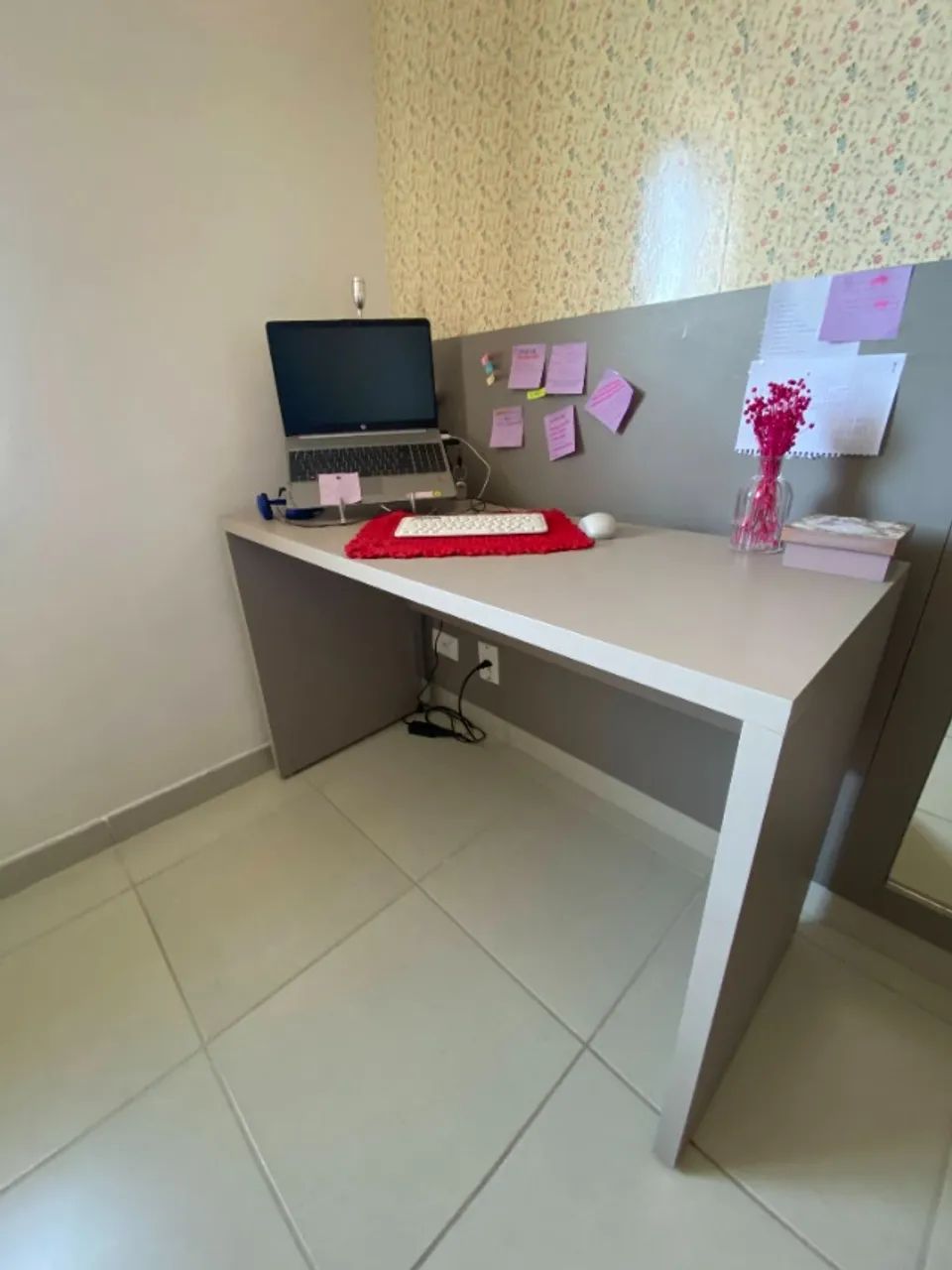 Mesa de Escritório, Mesa de Estudo | cor: cinza