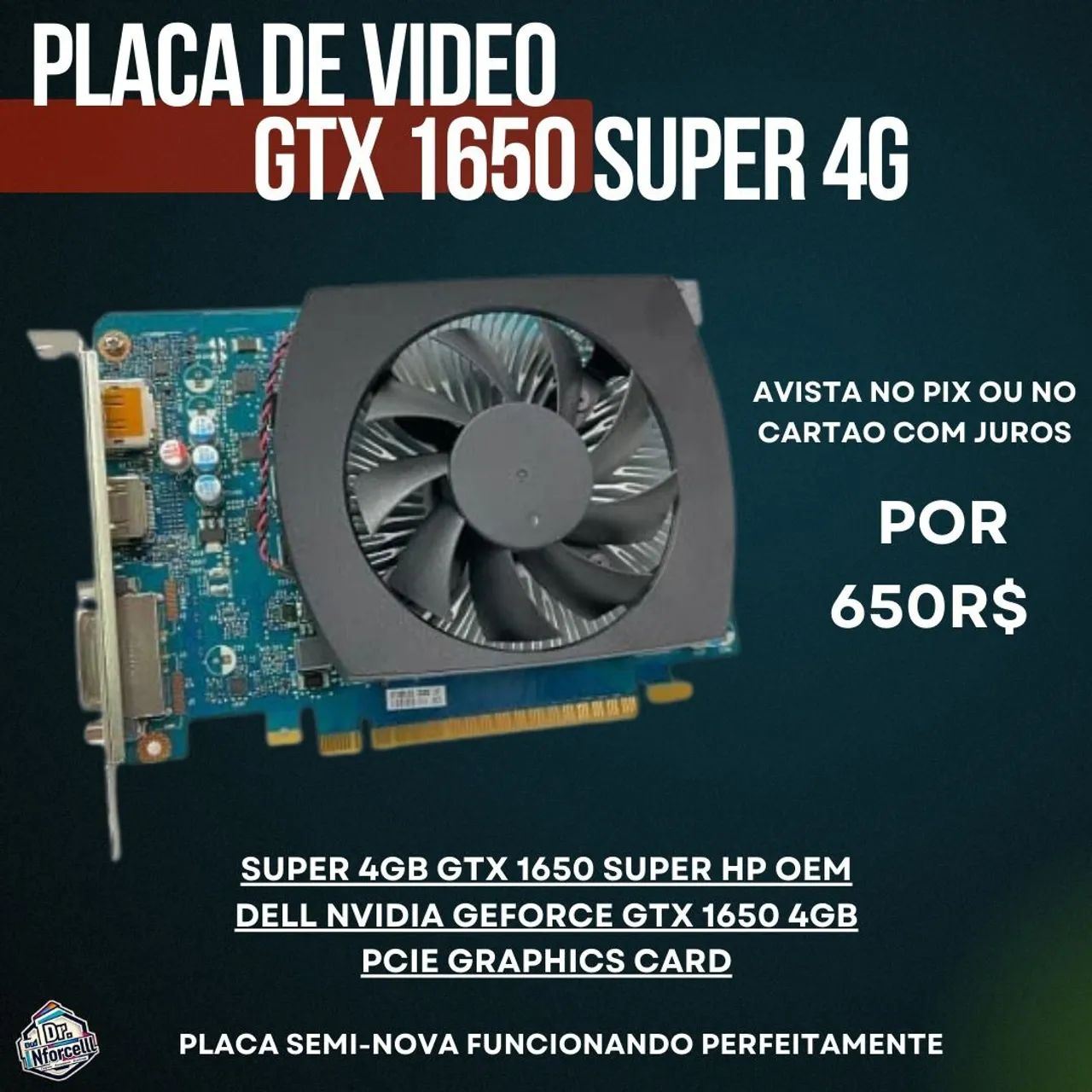 GTX 1650 super vídeo gamer