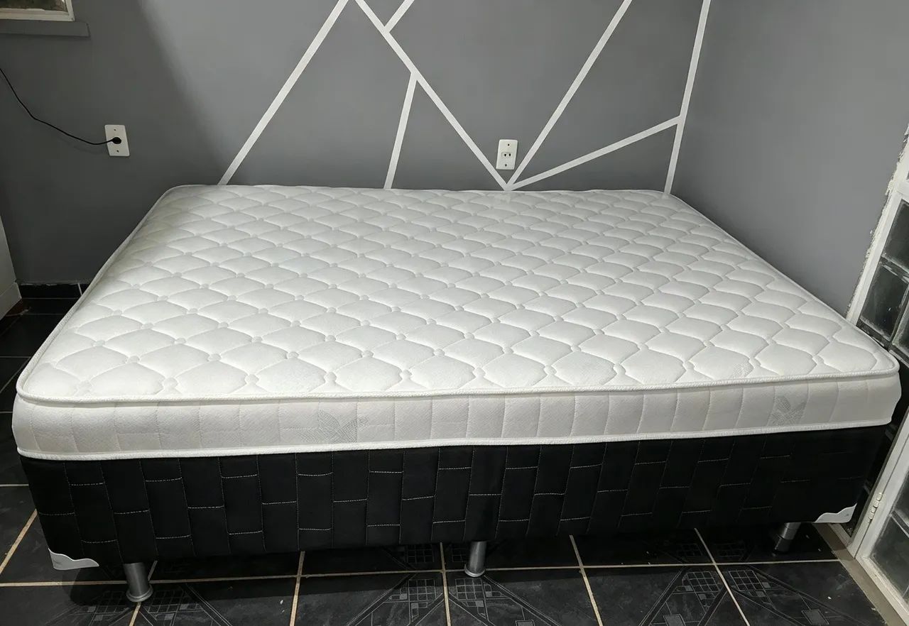 Cama Box Casal De Espuma Higienizada - Foto 2