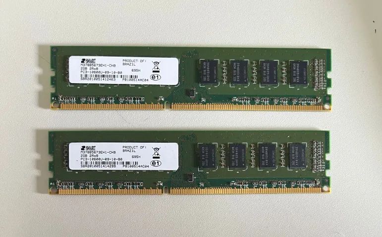 2 pentes de memória SMART, 2 gb, ddr3, modelo: pc3-10600u - Foto 2