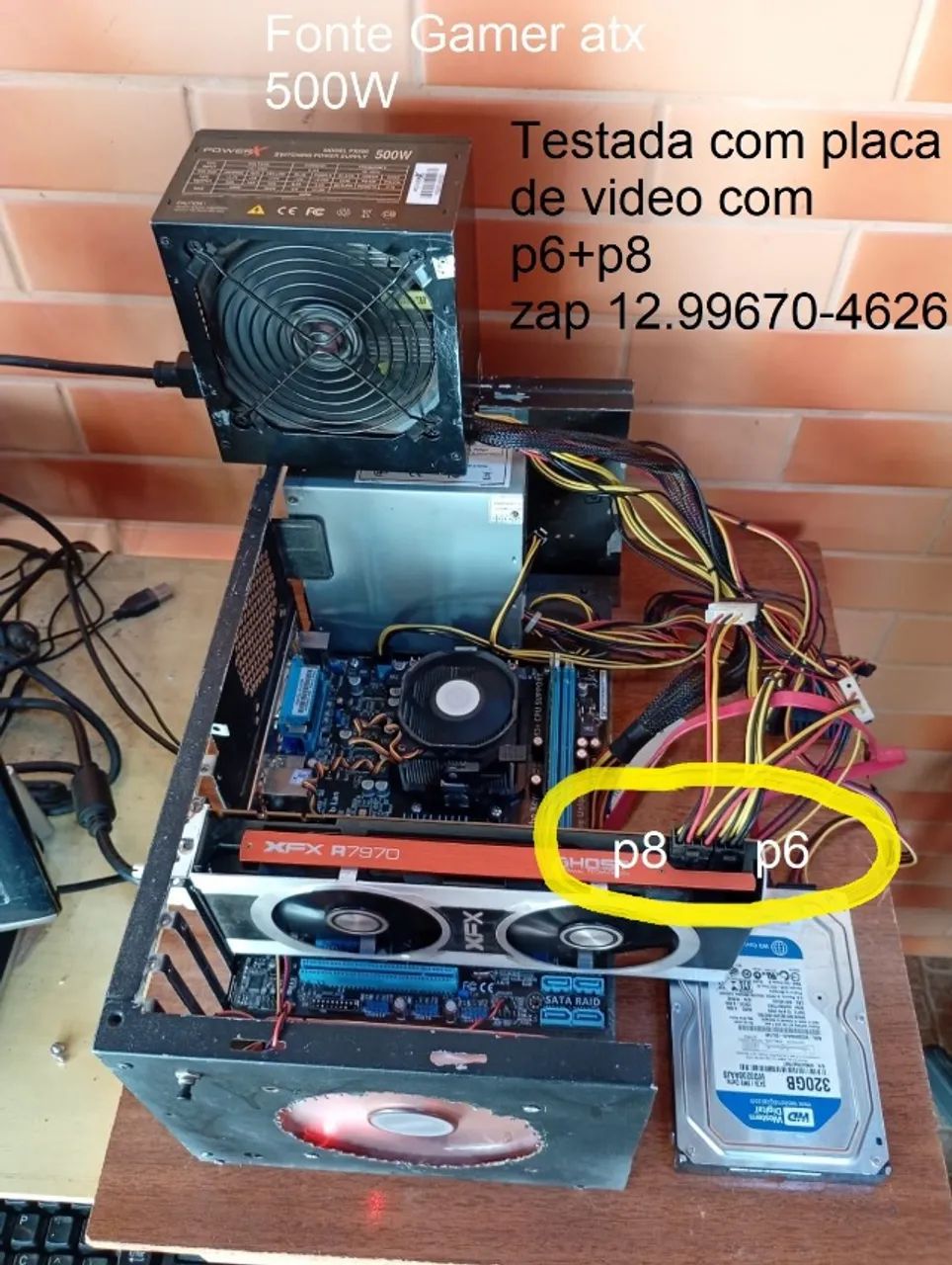 Fonte Atx 450/200 pra Computador Cpu Intel i3 Amd.  - Foto 5