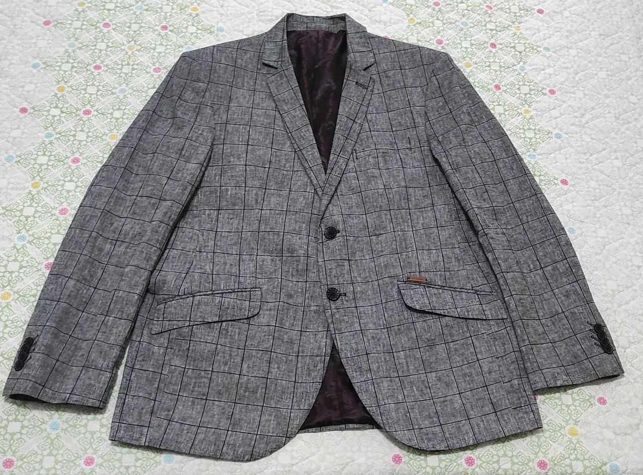 Blazer masculino de linho slim Angelo Campana - Foto 2