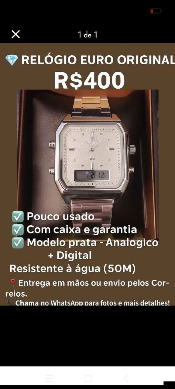 Relógio da euro original 