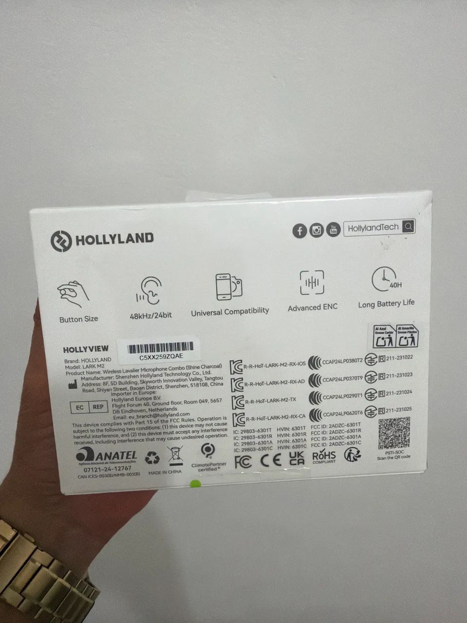 Microfone Hollyland Lark M2 Lacrado original - Foto 3