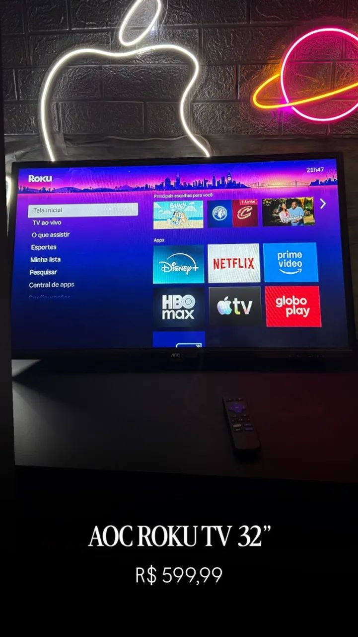 AOC ROKU SMART TV 32 POLEGADAS - Foto 2