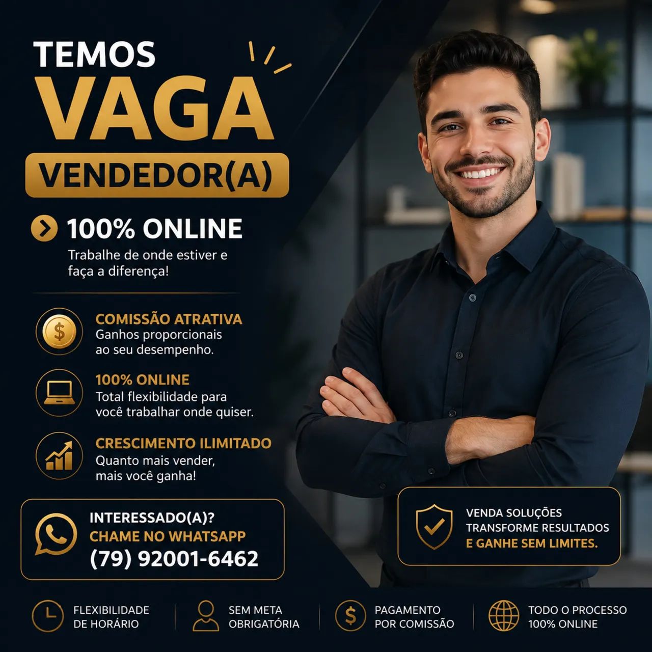 Vendedor Home Office - 100% Comissionado
