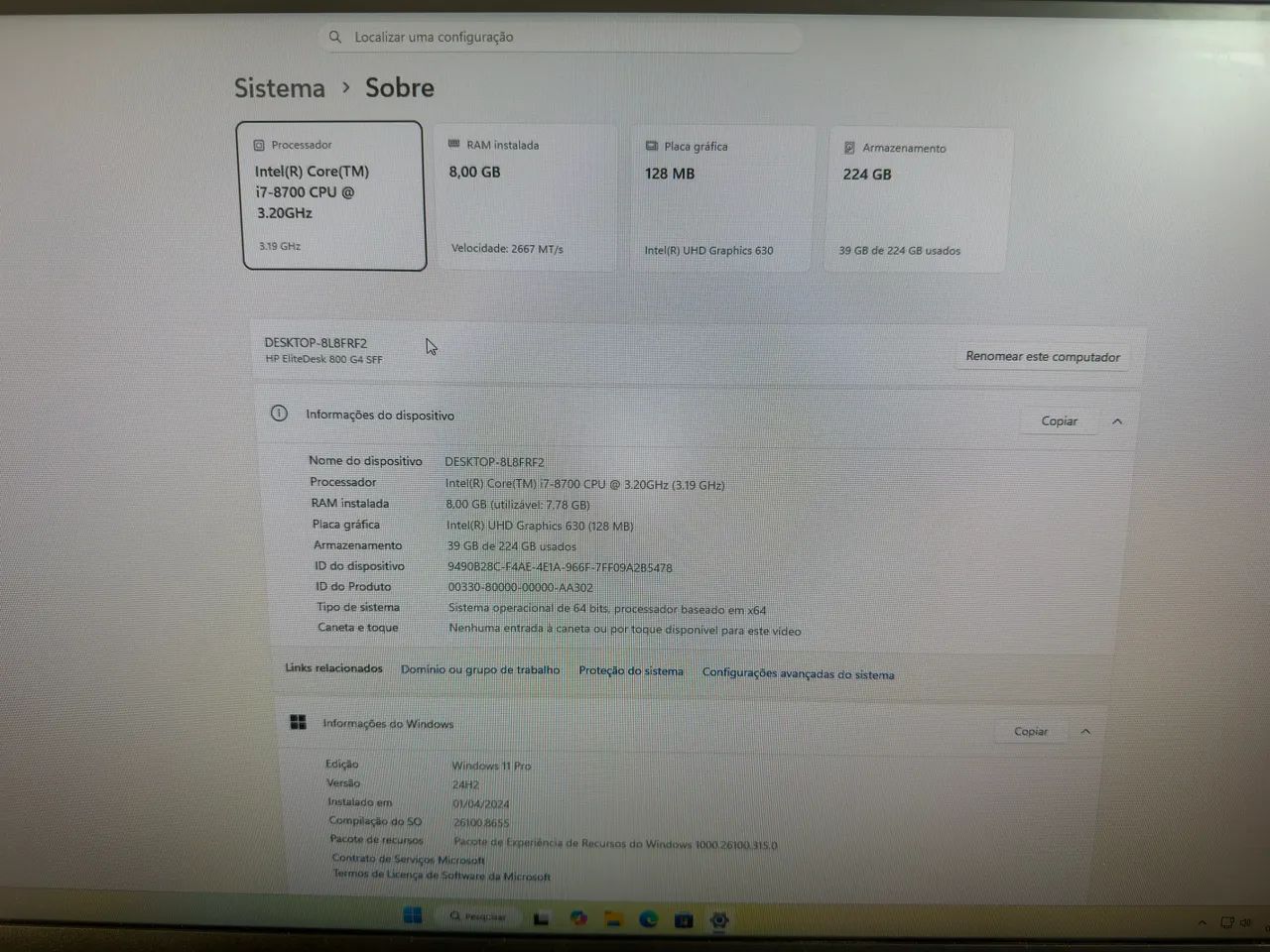 HP Elitedesk 800 G4 - Foto 2