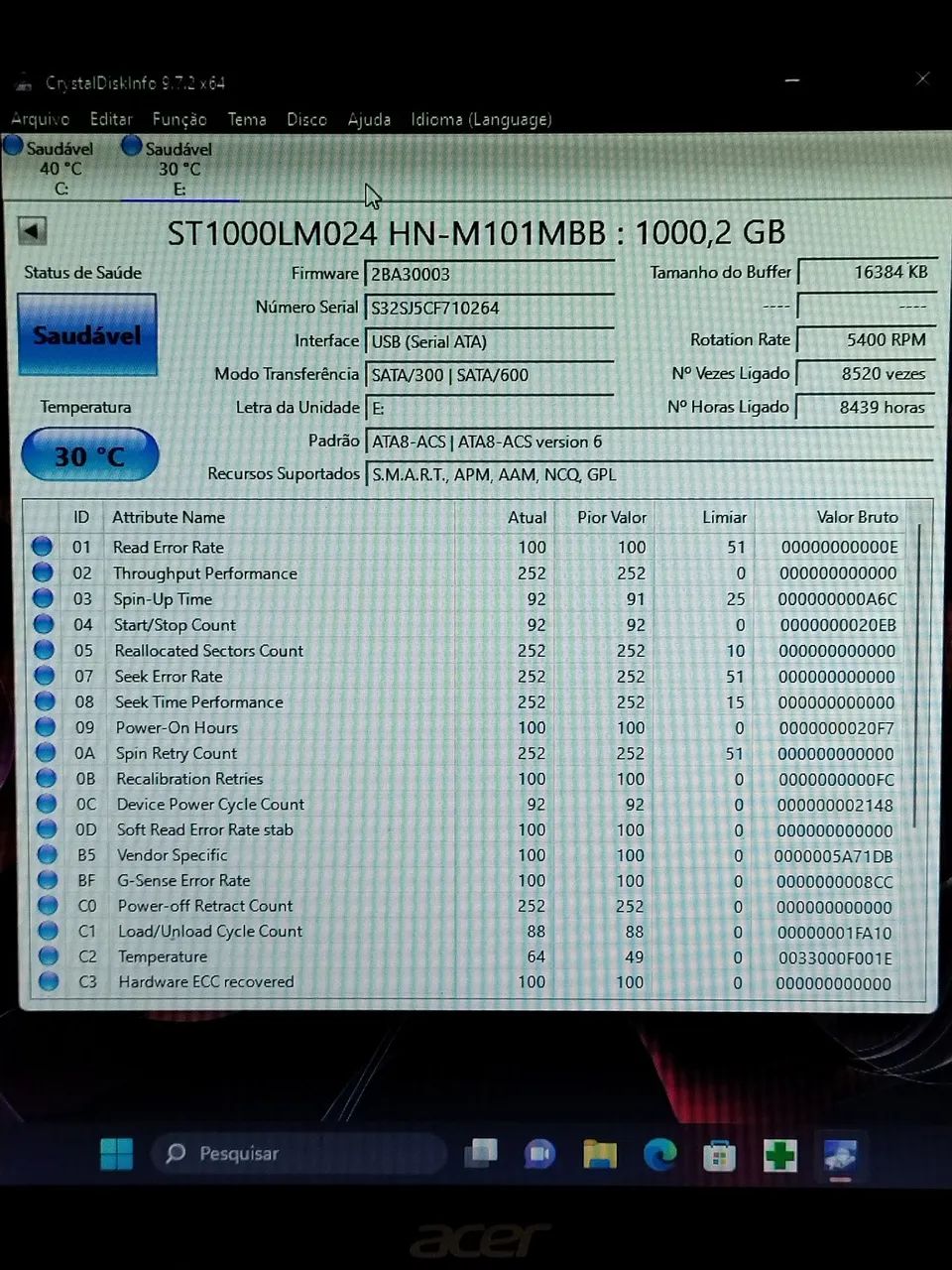  Samsung 1T várias marcas.