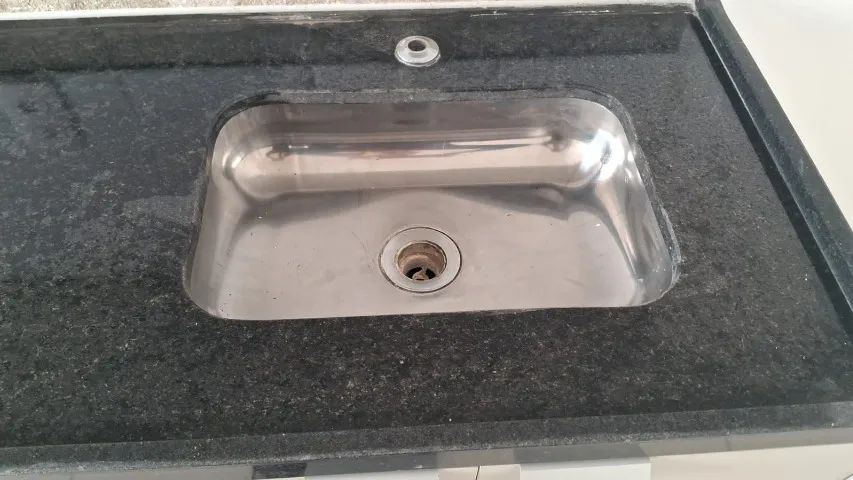 Bancada Granito Preto 1,20 x 55 cm com Cuba Inox - Foto 3
