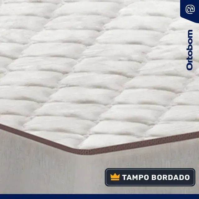 Base Baú Solteiro Bege + Colchão Solteiro Premium Ortobom - Foto 2