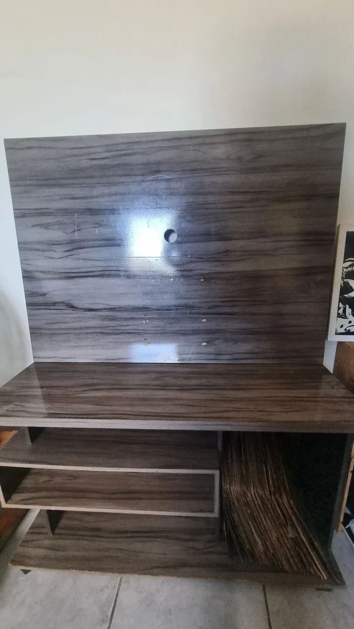 Rack marrom com painel  - Foto 3