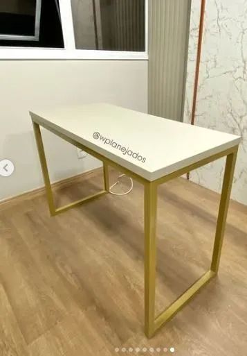 Mesa de Atendimento com Base de Metalon - Foto 3