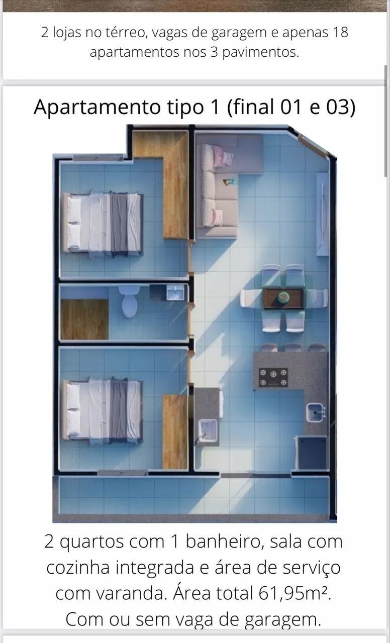 Vendo Apartamento 1 e 2 quartos- samambaia Norte