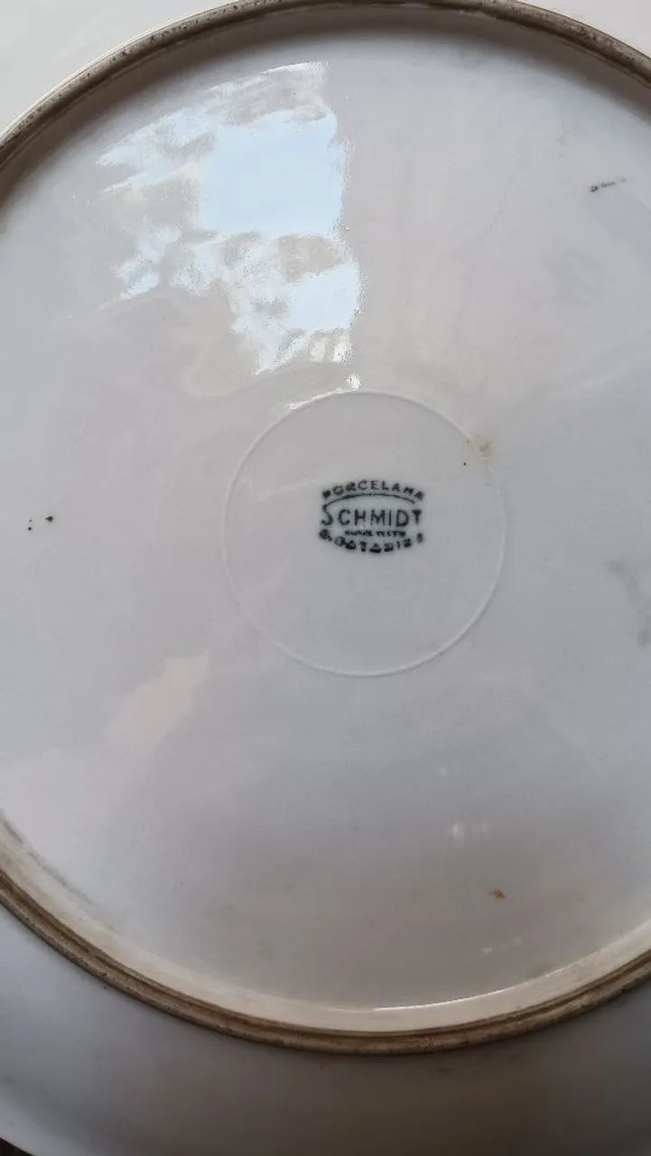Prato de bolo de porcelana antigo - Foto 2