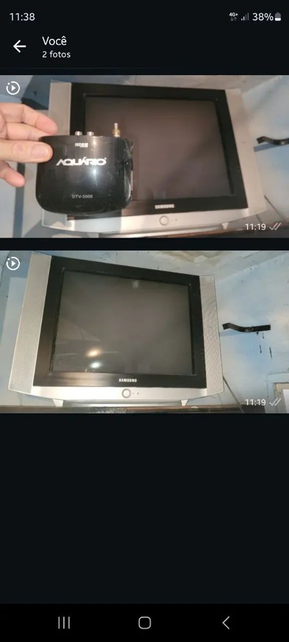 xpox 360 com dois controles e 1 tv Samsung slim 29 polegadas e 1 conversor digital  - Foto 2