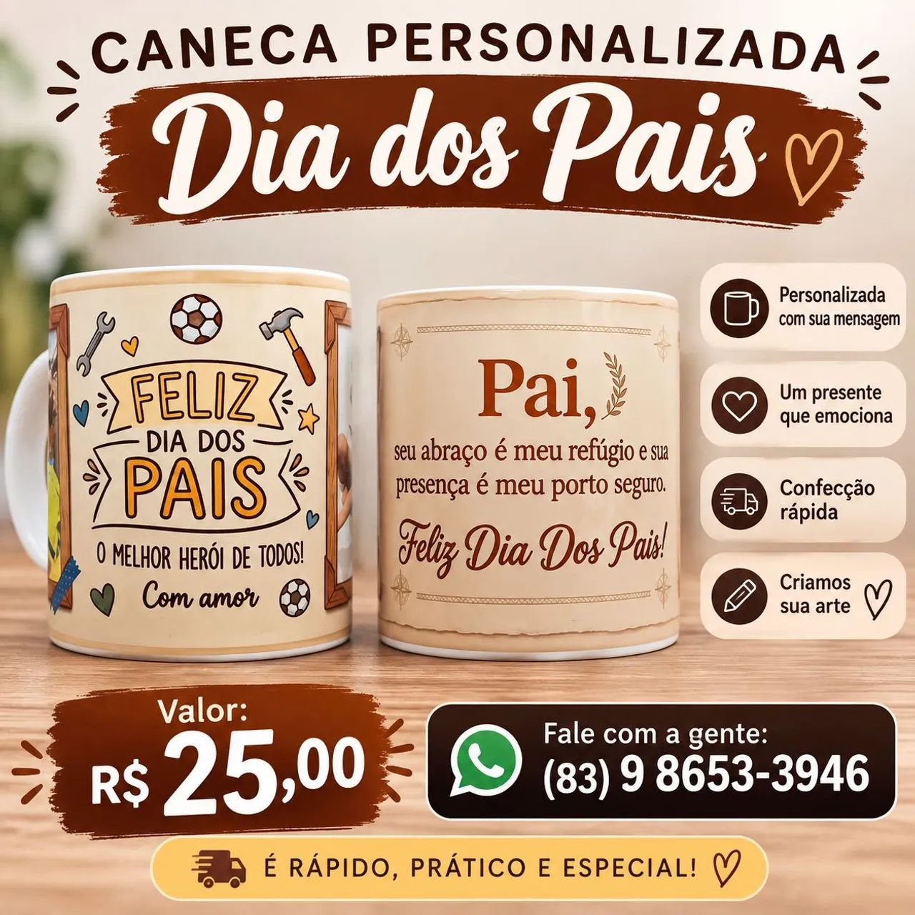 CANECA PERSONALIZADA DIA DOS PAIS ?
