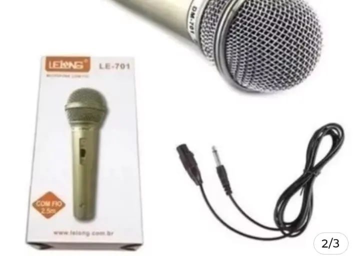 Vendo microfone lelong com fio  - Foto 2
