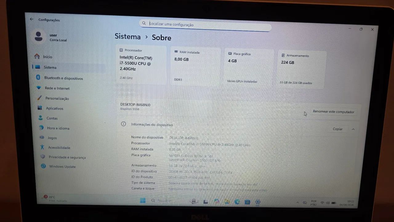 Notebook Dell Inspiron 5558 - Foto 4
