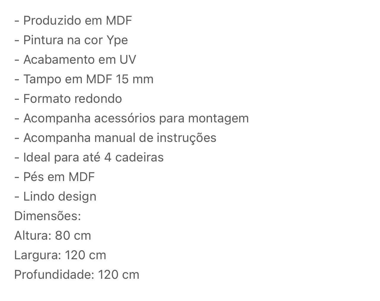 Mesa redonda em MDF - Foto 5