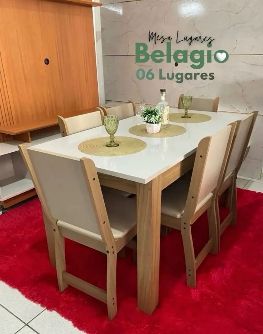 Mesa Belagio 6 lugares 