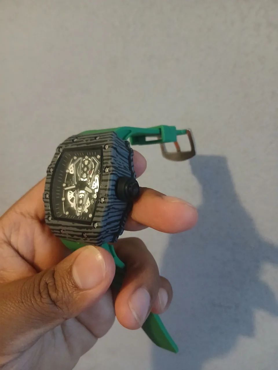 Relógio Masculino Original Cor Verde Resistente a água - Foto 3