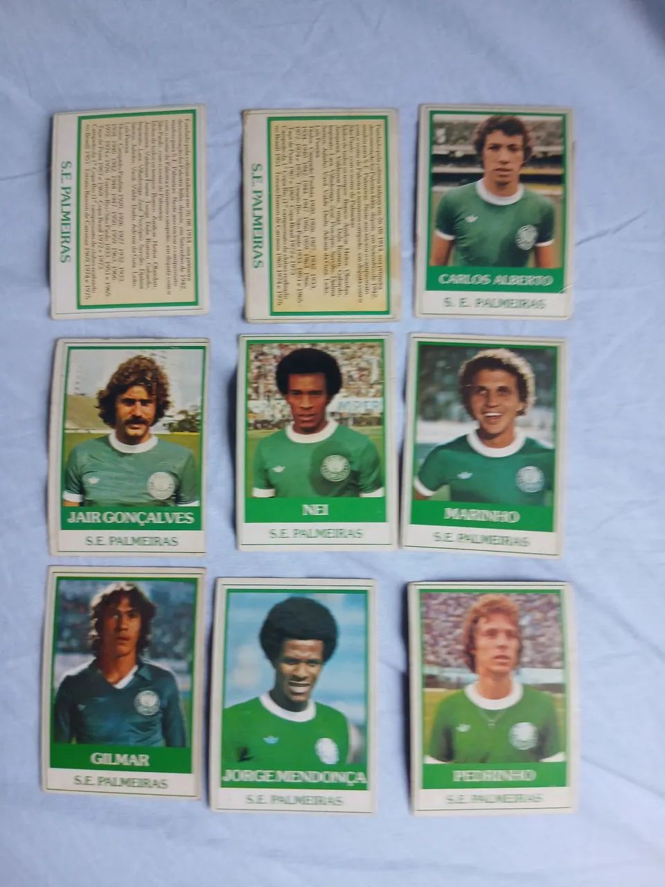 Lote de cards ping pong do Time do Palmeiras. 