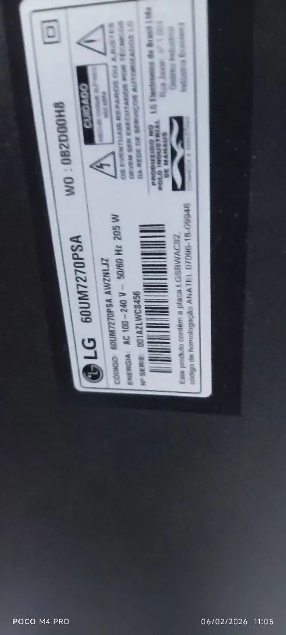 Smart tv 60 polegadas com defeito