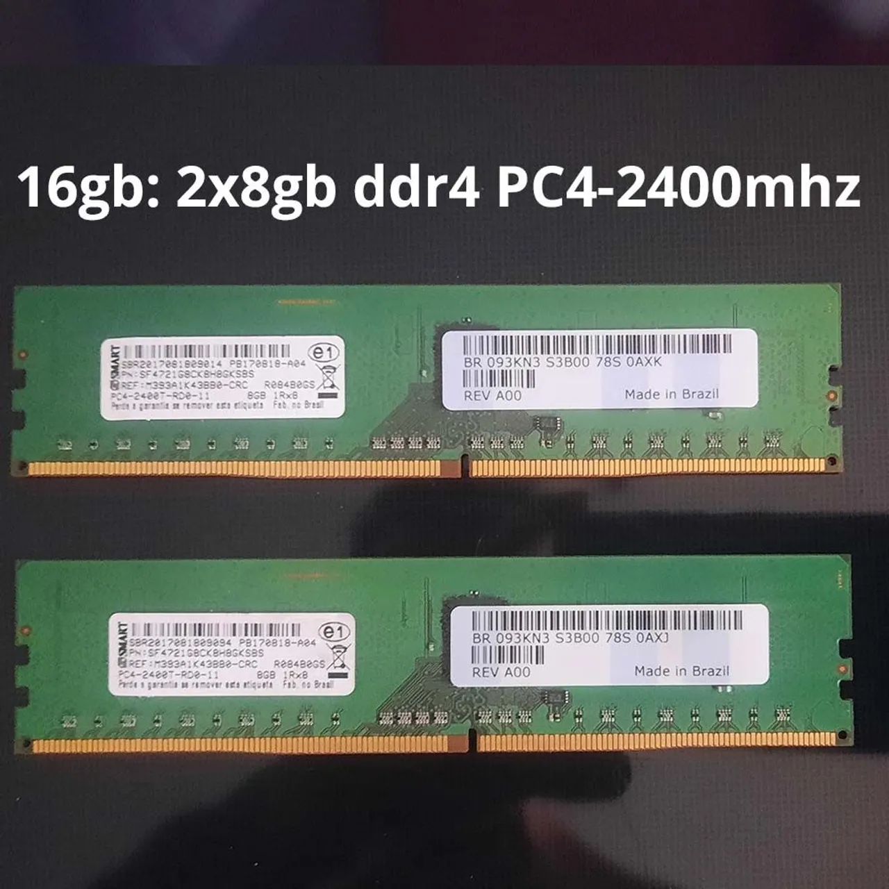 16gb 2x8 gb memória ddr4 2400mhz