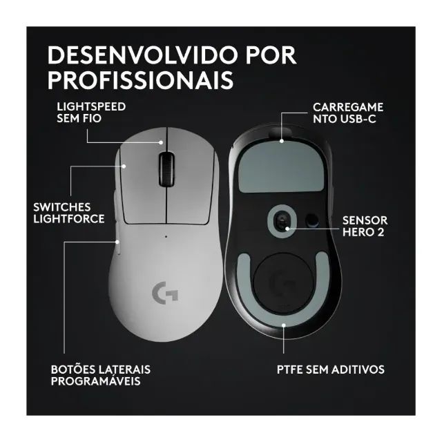 MOUSE SUPERLIGHT 2 BRANCO (LACRADO) - Foto 3