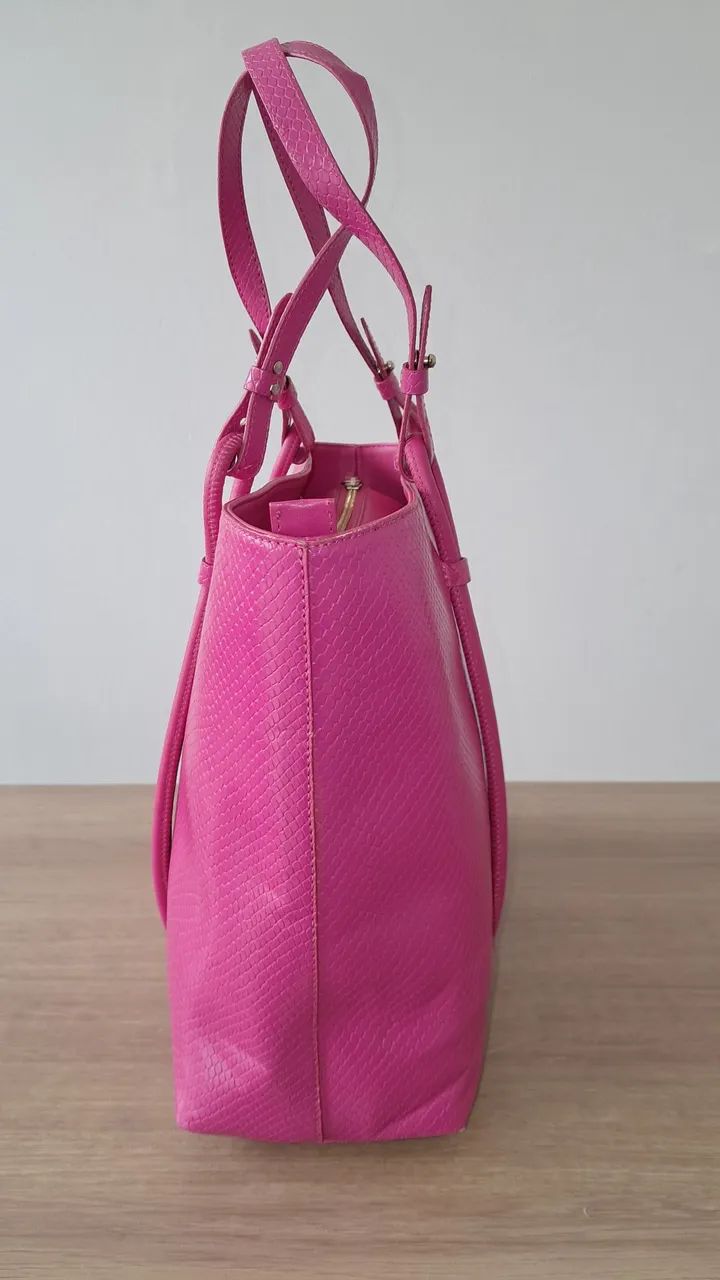 Exclusiva Bolsa Couro Grande Schutz Pink (Bolsa  Nova) - Foto 3