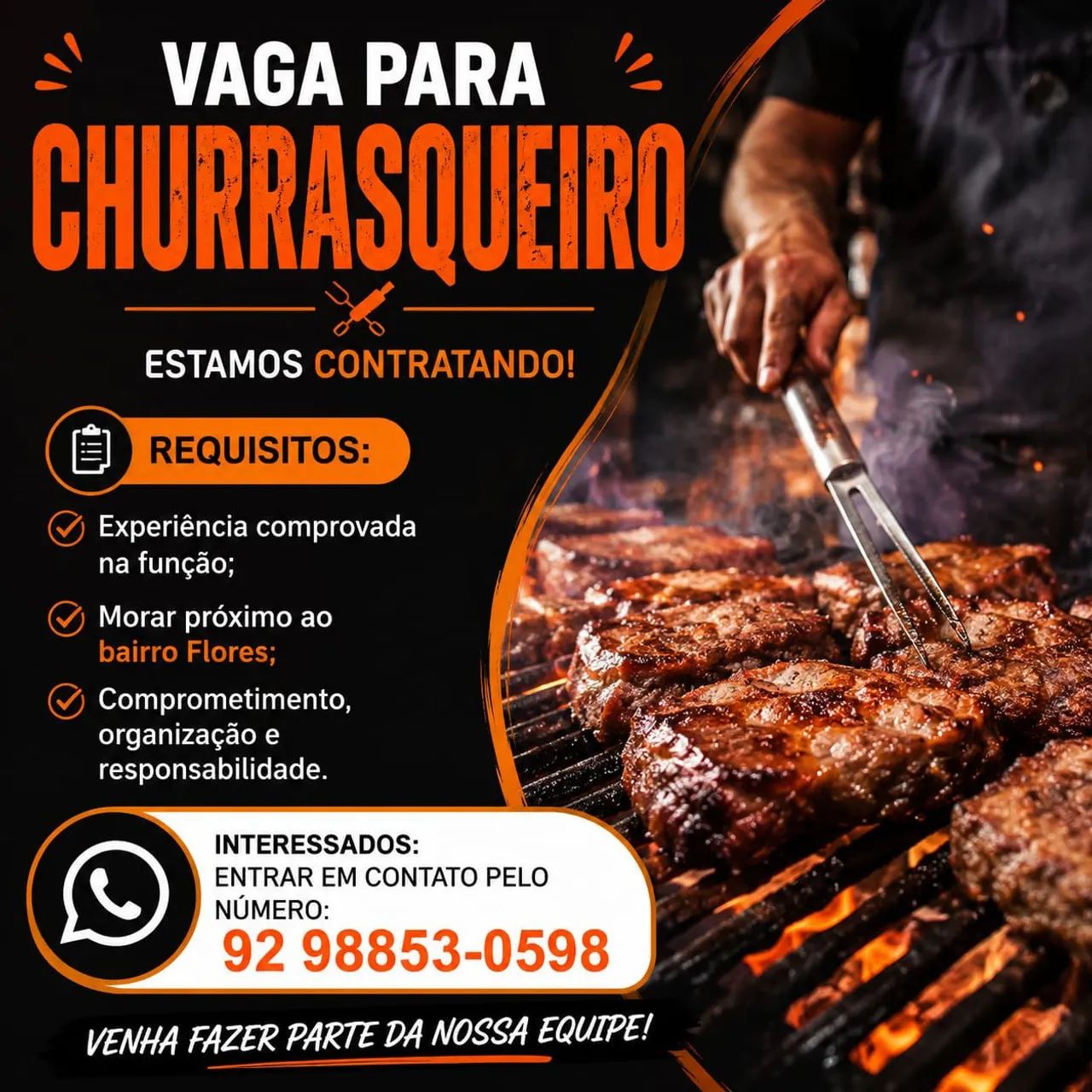 Vaga de Churrasqueiro 