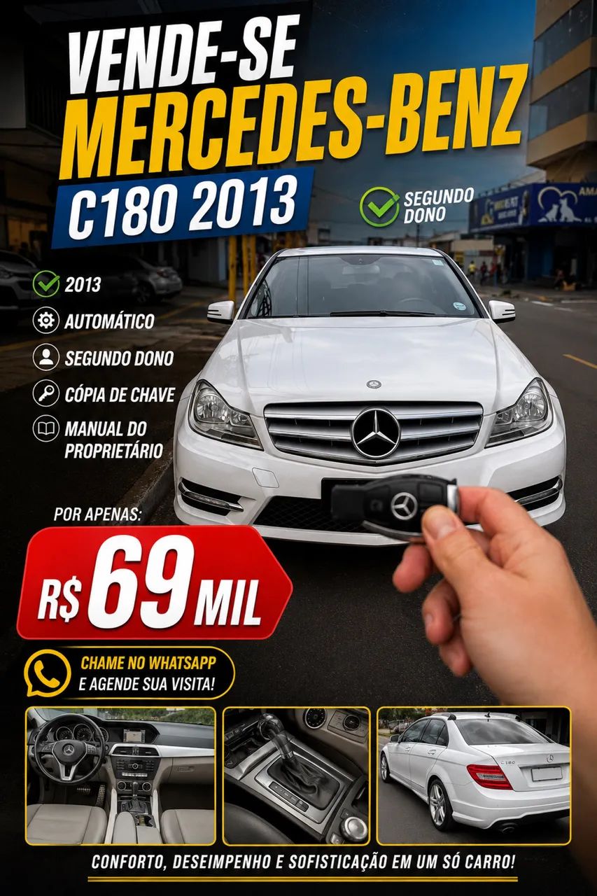 Mercedes-Benz C-180 CGI Sport 1.6 TB 16V 156cv Aut. 2013