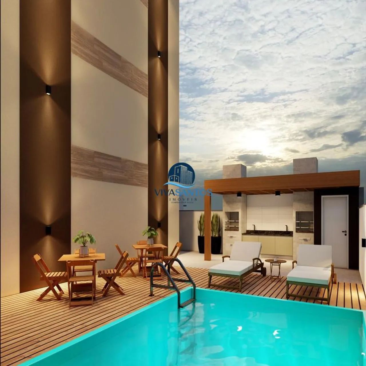 APARTAMENTO COM 2 DORMITÓRIOS E LAZER EM SANTOS-SP - Foto 2