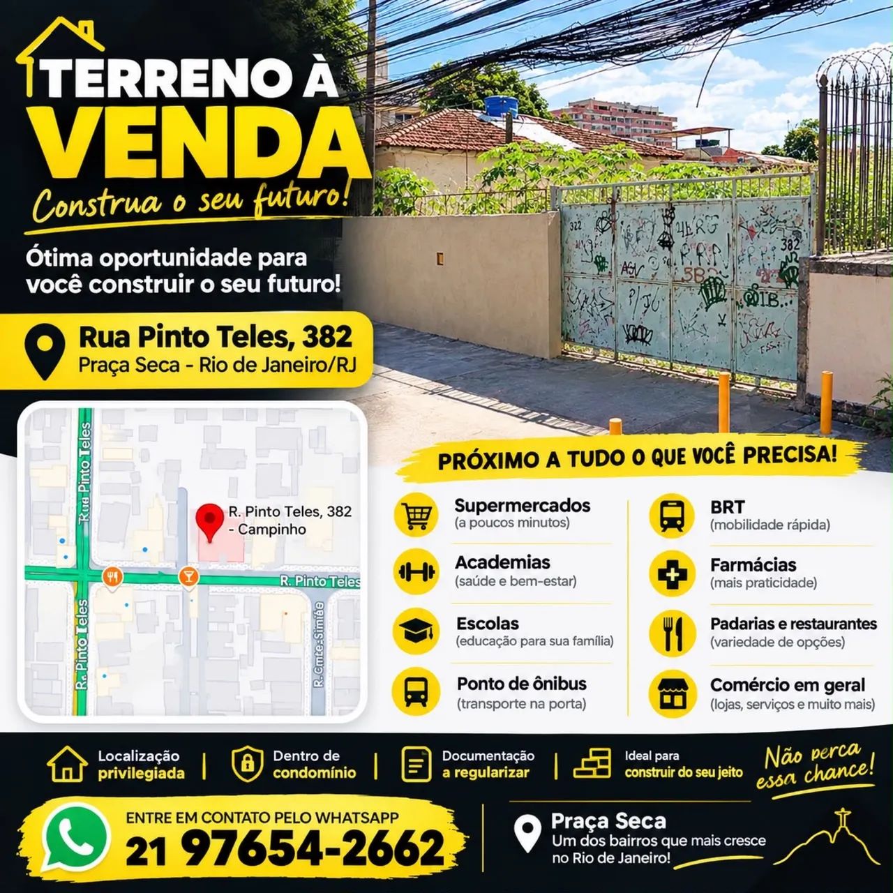 Terreno em condomínio na Pinto Teles 