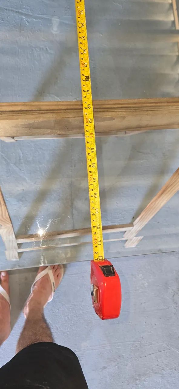 Mesa de vidro com cavaletes - Foto 4