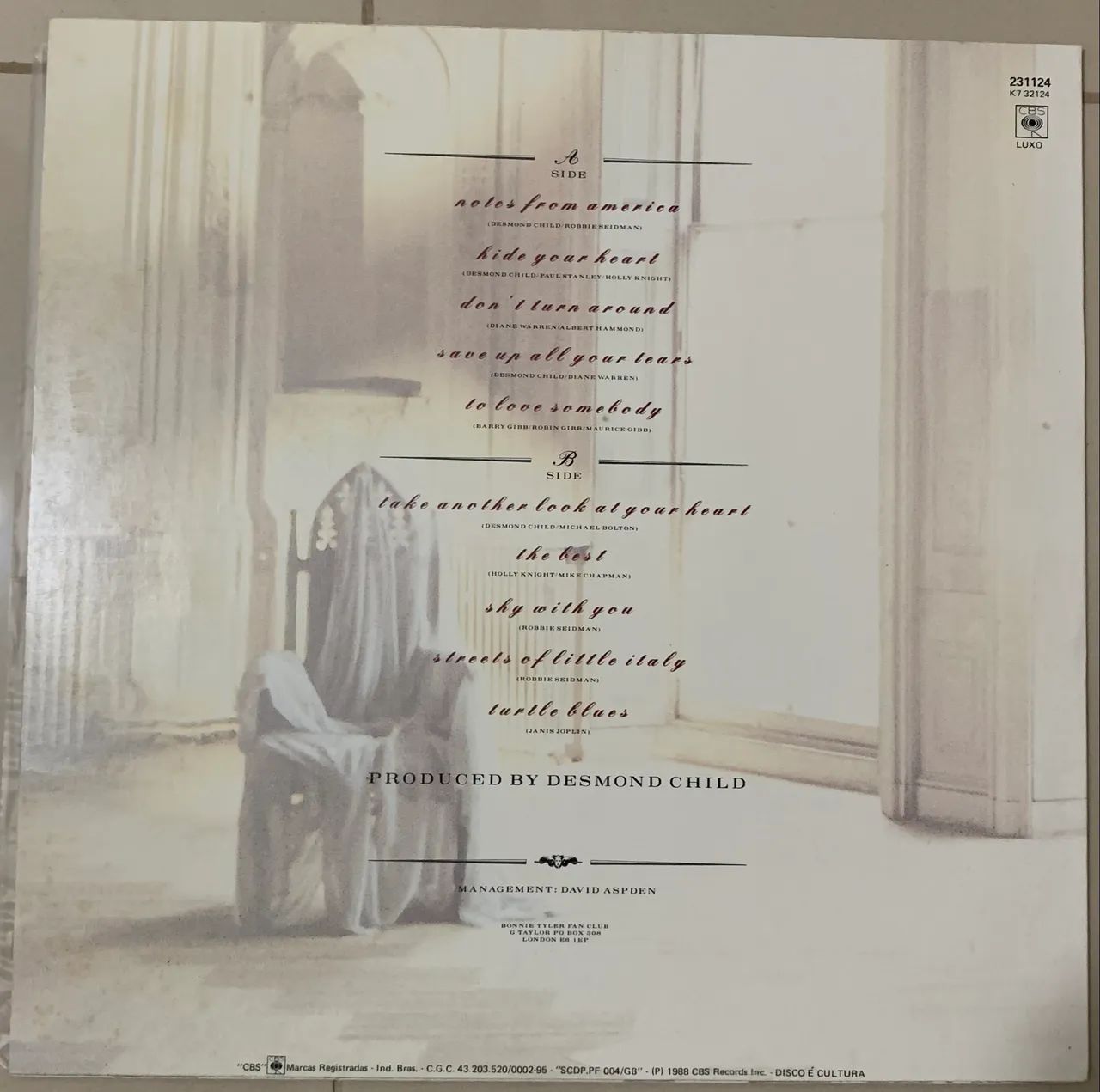 LP Bonnie Tyler Notes From America Vinil Original - Foto 2