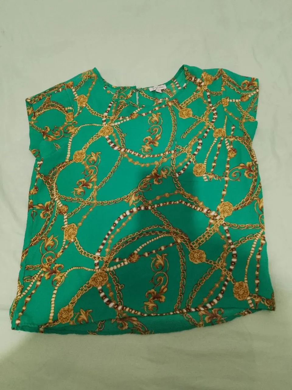 Blusa estampada verde M - Foto 3