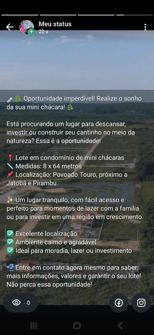 Lote de mini chácaras